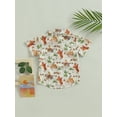 thumbnail image 5 of Arvbitana Toddler Baby Boys Summer T-Shirt Short Sleeve Lapel Western Elements Print Button Shirt Casual Tops 6M-4T, 5 of 9