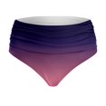 thumbnail image 5 of Swimsuits for Women 2025 High Waist Bikini Bottoms Swim Briefs Beach Shorts Ruched High Cut Full Coverage Swimsuit Sports Yoga Shorts Purple XXL, 5 of 5
