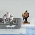 thumbnail image 2 of Figuras,Figuras de animales artificiales,artesanías,decoración del hogar,Estatua moderna en miniatura para dormitorio,Figura de escritorio,Reloj de mesa con forma de globo terráqueo para, 2 of 8