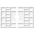 thumbnail image 1 of Ekena Millwork CMP26X17BX2-03000 3 in. ID x 9 in. Rectangle Beaux Architectural Grade PVC Contemporary Ceiling Medallion - 2 Piece, 1 of 1