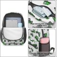 thumbnail image 4 of Tractor and Tractors White Pattern 17" School Backpacks for Teens,Waterproof Oxford Fabric,S-Shape Padded Straps for School,Travel,Hiking,Camping, 4 of 6