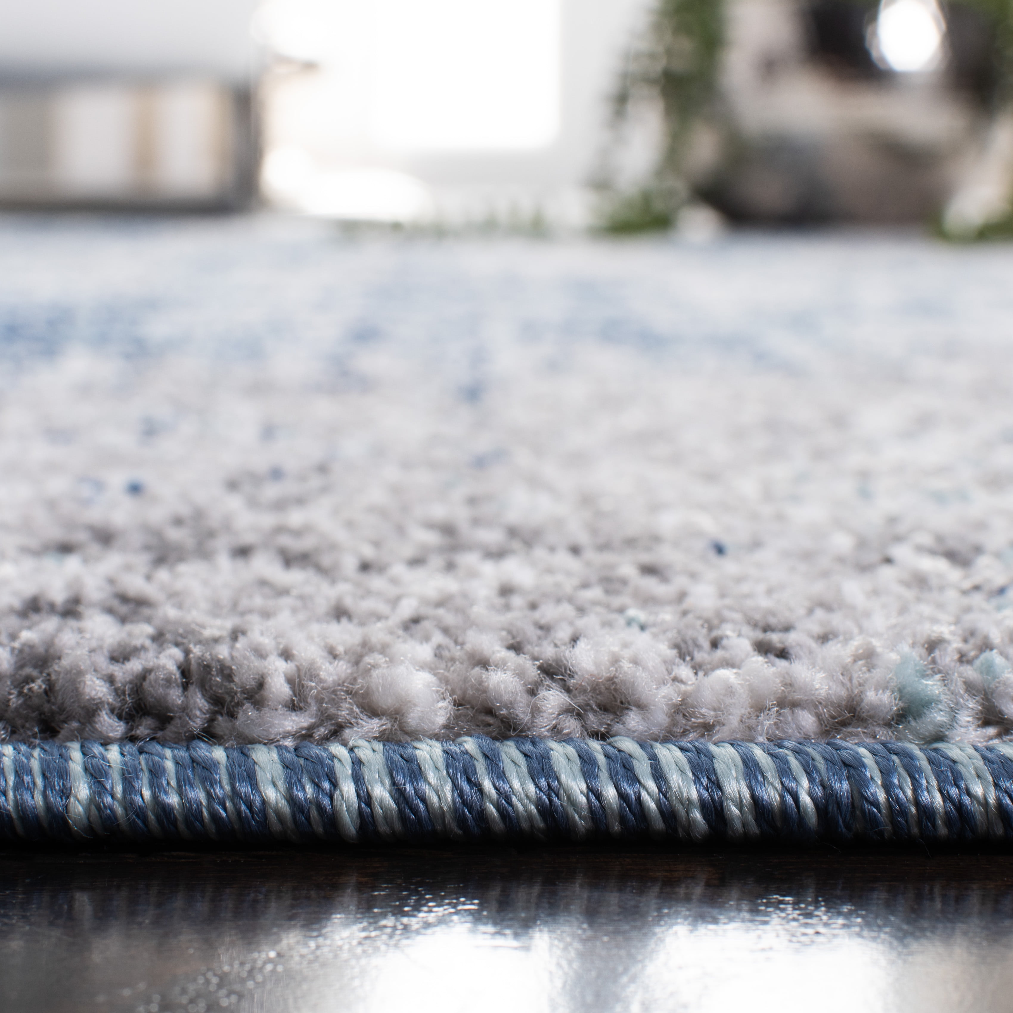 SAFAVIEH Aston Georgiana Abstract Runner Rug, Navy/Gray, 2' x 11'