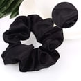 thumbnail image 5 of Satin Scrunchies Hair Ties, Pack of 10, Elastic Hair Bobbles for Ponytail, Curly Hair Accessories - Black, 5 of 5