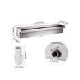 thumbnail image 2 of VEVOR Pool Fountain Stainless Steel Pool Waterfall Spillway with Pipe Connector Rectangular Garden Outdoor (11.8"), 2 of 9