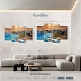 thumbnail image 3 of Elephant Stock Rocky Puerto Rican Coast Wall Art - Horizontal Multi Panel Canvas - Living Room Wall Decor - Beach Multi Panel - Beige And Teal Decor - 75" x 48", 3 of 4