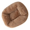 thumbnail image 2 of Cozy dog Bed Warm Kennel Long Plush easy to Suministros para mascotas Colchón suave para el invierno Warm Puppy Sleeping Small Medium Dogs - claro, S Marrón Colco Casa de la cama del gato, 2 of 8