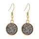 thumbnail image 1 of Qarigey 1 par de pendientes colgantes chapados en Drusy, colgantes redondos, accesorios de joyería multicolor, regalos femeninos, decoraciones para Ropa, zapatos y accesorios Miscelánea Gris Qarigey  AP009627-03B, 1 of 6
