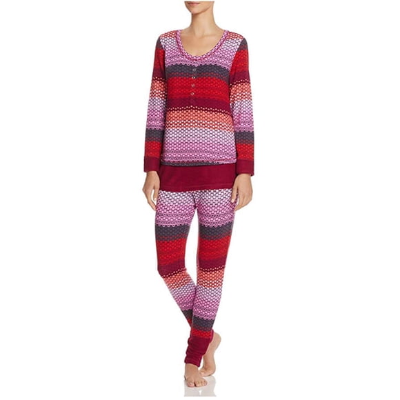 Josie Natori Fireside 2 Piece Pajama (Small, RWR)