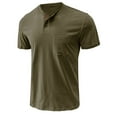 thumbnail image 2 of SWSMCLT Men's Soft Shirt Basic T Shirt Short Sleeve Regular Fit Fashion Cool Top Pocket Summer Stretch Green Large, 2 of 4