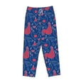 thumbnail image 4 of Xecao Chicken and Rooster Women's Straight Lounge Pajama Pants: The Epitome of Relaxed Sleepwear, 4 of 9