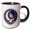 Black/White, variant on 3drose, Victor Male Name, Moon, Man, Bald Eagle Head. Artsy Gift for a Man, 11oz Two-tone Black Mug