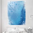 thumbnail image 1 of Grunge Tapestry, Realistic Water Drops Bubbles on Worn Scratched Looking Backdrop Freshness Purity, Wall Hanging for Bedroom Living Room Dorm Decor, 60W X 80L Inches, Blue White, by Ambesonne, 1 of 2
