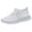 White, variant on WEAIXIMIUNG Winter Sneakers for Women Wide Width Women's Ladies Casual Knitted Breathable Lace-Up Sneakers Running Sports Shoes