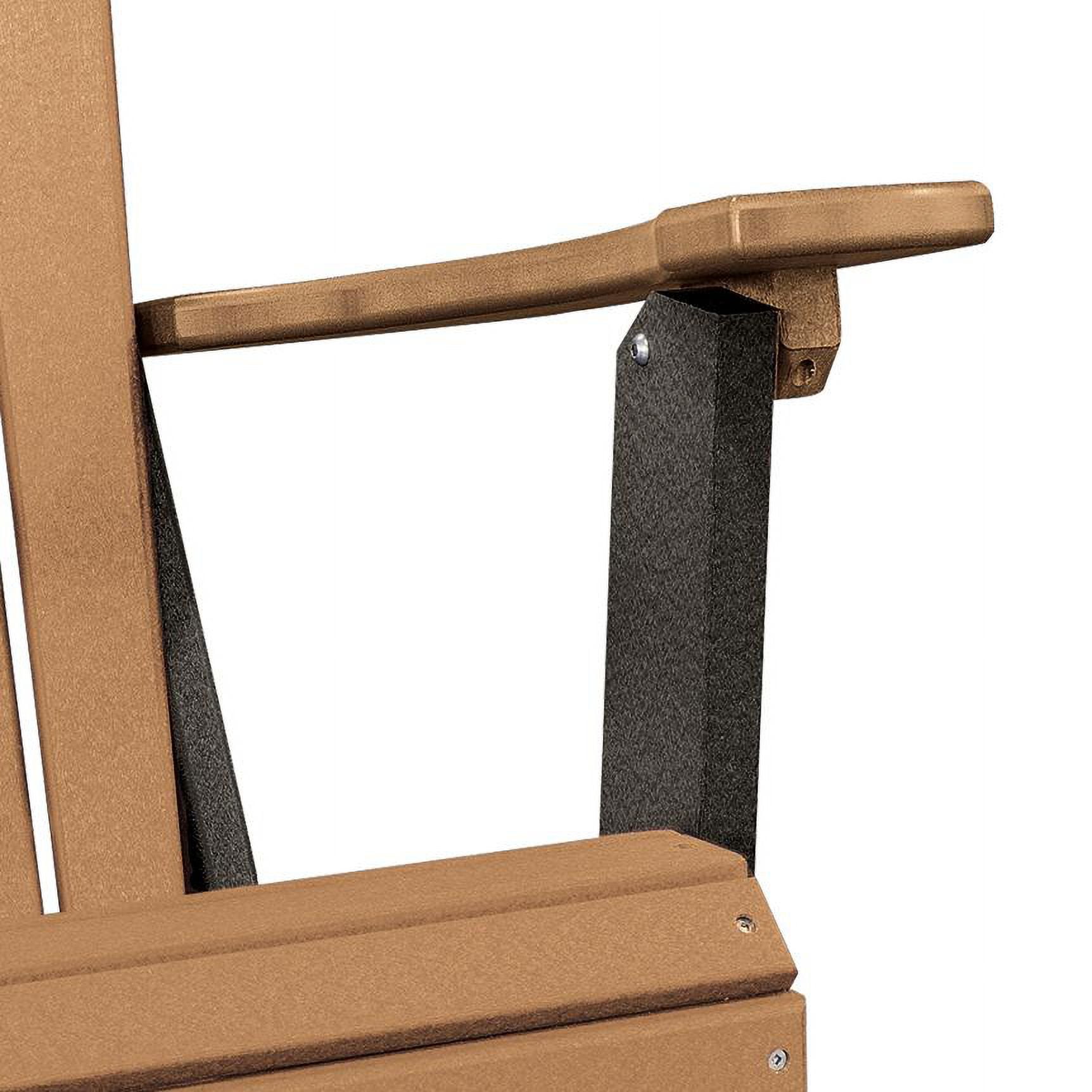 Furniture Classics Model 519CBK Fan Back Folding Adirondack Chair in Cedar with a Black Base