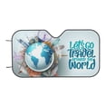 thumbnail image 7 of Daiia Let's go Travel Around the World Windshield Sun Shade for Car SUV Truck (Medium ), Car Sun Shade Windshield, Car Shades for Front Windows, Sunshade for Car Windshield, 7 of 7