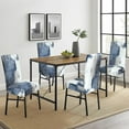 thumbnail image 2 of muroi Chair Covers for Dining Room Set of 4, Spandex Stretch Dining Room Chair Cover, Removable Washable Kitchen Parsons Chair Covers Seat Slipcovers, Blue, Grey, 2 of 6
