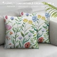thumbnail image 3 of Creowell  Spring Floral Throw Pillow Covers Garden Flowers Birds Decorative Pillows Soft  Outdoor Cushion Cases for Couch Sofa Bed Home Decor, 3 of 5