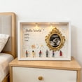 thumbnail image 3 of DIY Mini Museum Silhouette Box with Light Photo Display Frame Kit with Mini Gold Frames Figurines Memory Keepsake for Baby Newborn, 3 of 8