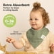 thumbnail image 2 of Pack de 8 baberos KeaBabies, pañuelo de muselina de algodón suave, 2 of 9