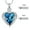 Blue/Steel, variant on Crystal Heart in the Angel Wing Cremation Jewelry for Ashes Urn Necklace Lockets for Human Ashes Pet Ashes