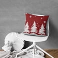 thumbnail image 5 of Red Christmas Triangle Tree Snowflake Throw Pillow Covers Modern Square Cushion Covers 2 Pieces Vintage Pillowcase for Couch Sofa Bed Farmhouse, 5 of 7
