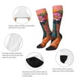thumbnail image 3 of Vsdgher Cowboy Boots With Flowers Knee Socks, High Socks Long Stretchy Sock Women Knee High Stocking, Long Socks for Women, 3 of 6