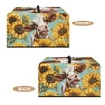 thumbnail image 6 of FOR U DESIGNS Cow Sunflower Pattern Microwave Oven Dust Cover Portable Microwave Oven Folding Covers Stain Resistant Small Appliance Covers (20.9" W x 15.7" D x 12.4" H)-L, 6 of 8