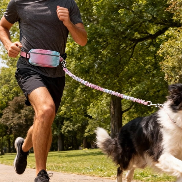 Adjustable Hands Waist Leash Running Cycling And Training With Favorite Waist Belt Leash Reflective Running Traction Made Of Nylon Retractable Bungee Small Large