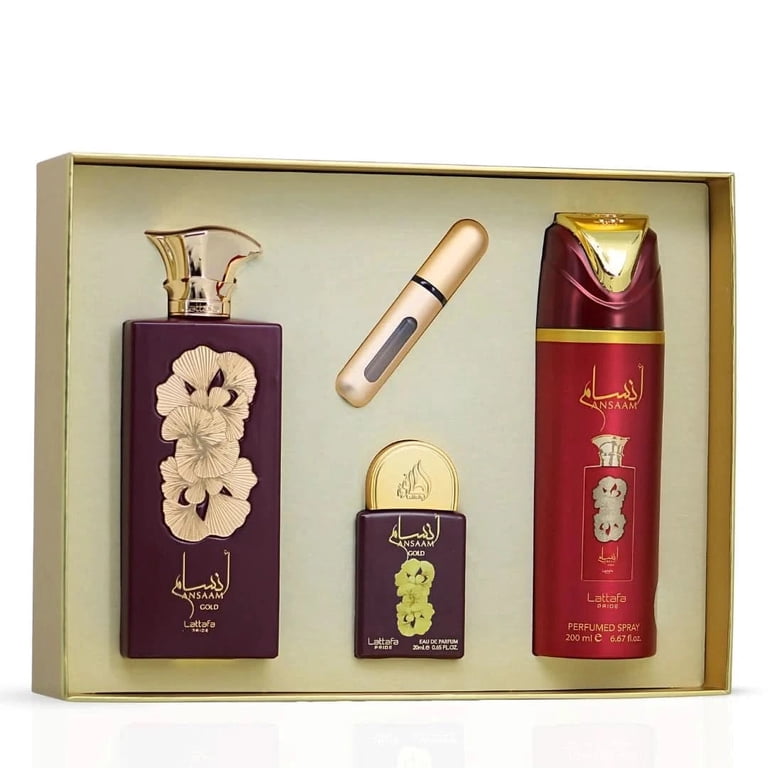 Lattafa Ansaam Gold ギフトセット Ansaam Gold 3-Piece Perfume Gift Set by Lattafa Pride (Gift Set