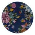 thumbnail image 3 of Unique Loom Blossom Collection Area Rug - Laura (5' 3" Round Blue/Gold), 3 of 7