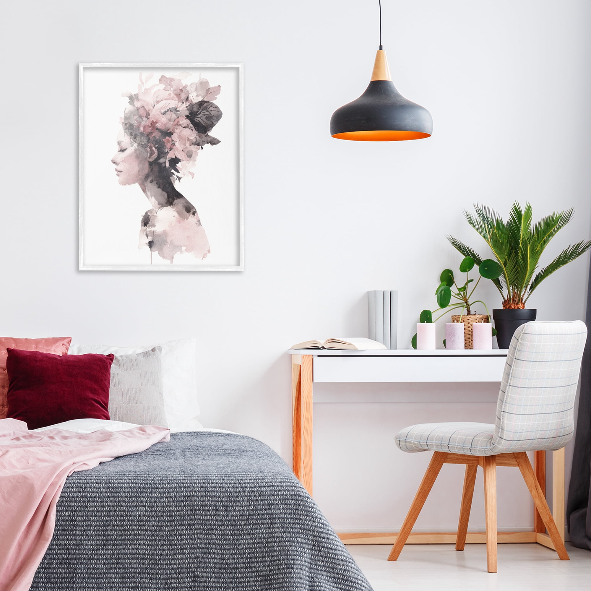 Stupell Industries Nature's Empress Silhouette White Framed Giclee Art, design by Svetlana Aleynikova