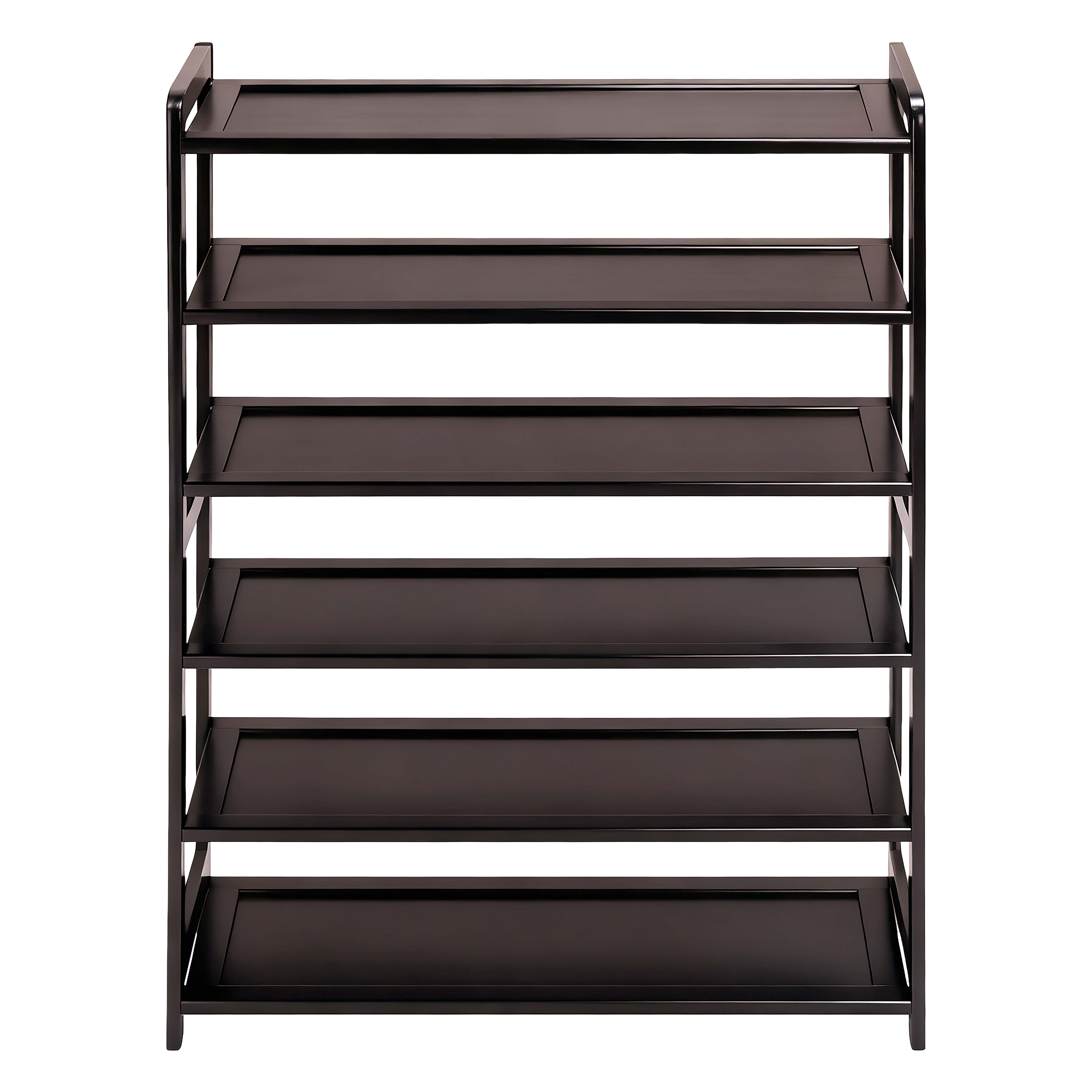 Zimtown Bamboo Shoe Rack, 6 Tier 24 Pairs Shoe Storage Organizer Space Saving for Entryway Home, Coffee