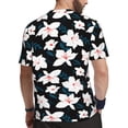 thumbnail image 2 of Wukai Lilies Flowers Print Men's Short-Sleeved Mesh T-Shirt,Quick-Dry Short Sleeve Workout T-Shirt-5X-Large, 2 of 8
