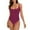 Red, variant on Women's 1-Piece Swimsuits Tummy High Waisted Bathing Suit Wrap Tie Back Monokini Front CrossSwimwear,Size:XXL