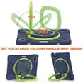 thumbnail image 3 of Case for iPad Air 11 (2026 M4/2025 M3/2024 M2)/iPad Pro 11 inch (2022/2021/2020/2018), 360 Degree Rotating Hand Grip Shockproof Cover with Shoulder Strap, NavyBlue Lime, 3 of 7