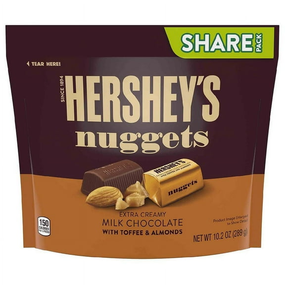 Hershey's Nuggets Extra Creamy Milk Chocolate with Toffee and Almonds Candy 10.2oz
