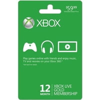 Microsoft Xbox 360 Live 12 Months Gold Card