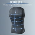 thumbnail image 4 of Hombres Chaleco deportivo Color sólido O Cuello elástico de secado rápido Dobladillo dividido Correr Abanopi Hombres chaleco deportivo, 4 of 7