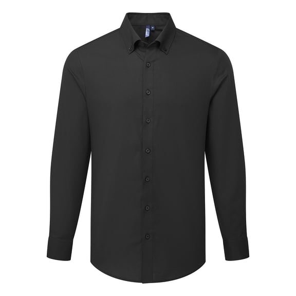 Premier Mens Supreme Oxford Long-Sleeved Formal Shirt