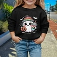 thumbnail image 2 of Chandails en Molleton à Capuche pour Filles Imprimé Mignon Manches Longues Col Rond Mode Vêtements pour Enfants Style Thème Halloween, 2 of 4