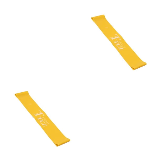 Yuarrent Goma elástica Resistencia al estiramiento Ejercicio Bandas Correa Hogar Amarillo Amarillo 2piezas Yuarrent CBP017177