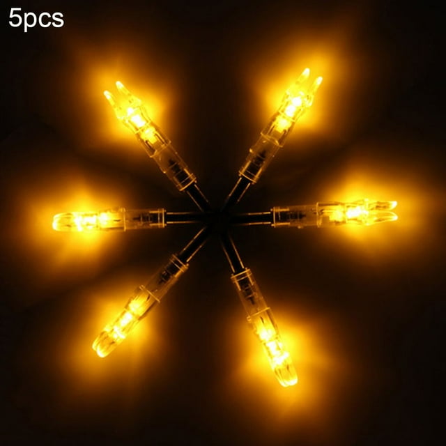5Pcs Hunting Parts Shooting Luminous Lighted Compound Bow Colorful LED Glowing Arrow Nock Tail Fit 6.2mm Arrow Shaft