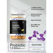 Probiotic Gummies | 60 Count | For Women and Men | Tropical Flavor | by Horbaach