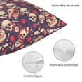 thumbnail image 3 of Fuzoiu Skull rock music record Print Square Pillow Cover,Hidden Zipper Design,Luxury Square Pillow Case, Throw Pillow,Couch Cushion-24"x24", 3 of 7