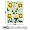 thumbnail image 3 of FCXZI Warm Cozy Decorative Flannel Blanket Flowers Cross Stitch 50*60in, 3 of 7