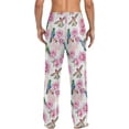thumbnail image 4 of FREEAMG Roses Hummingbird Pajama Pants for Men, Men's Separate Bottoms, Pure Cotton Comfortable Lounge Pants for Men（595）, 4 of 7