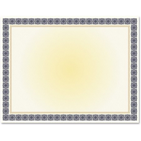 Geographics Award Certificates Burgundy Gold Foil - 24 lb - 8.5" x 11" - Inkjet Compatible - White with Kensington Blue, Gold Border - 15 / Pack | Bundle of 5