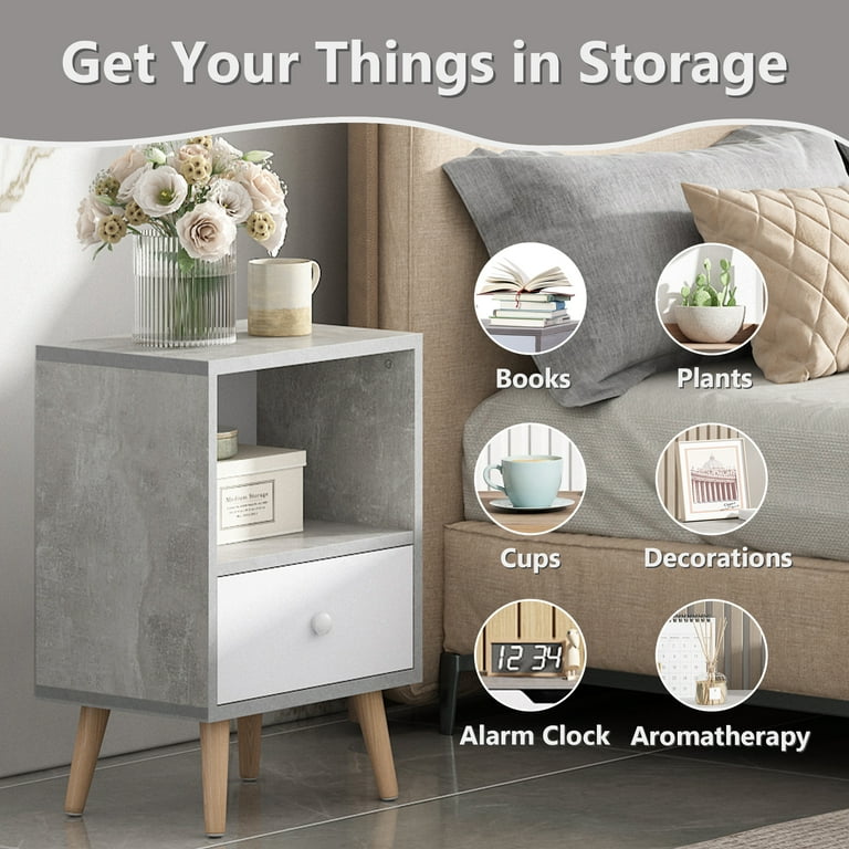 Cement bedside sale table