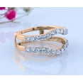thumbnail image 3 of Gems Jewels 14K Rose Gold Plated 2.15 Ct Round Cut White Diamond Engagement Thanksgiving Christmas Enhancer Guard Wrap Ring 925 Sterling Silver For Women's -10, 3 of 3