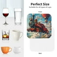 thumbnail image 4 of KLL Drink Coasters Set Square of 4,PU Leather Absorbent Coasters Set Decorative Coffee Cup Coasters Housewarming Gift for Home Decor-Beautiful Red Train Hot Air Balloon, 4 of 5